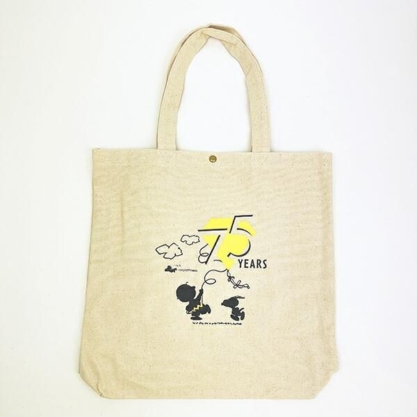 スヌーピー75thデザインのトートバッグ