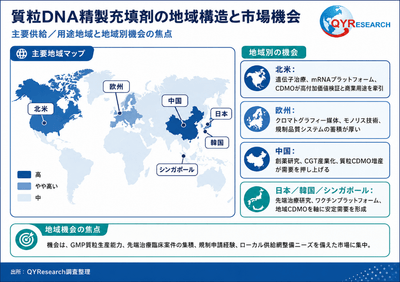 図. 質粒DNA精製充填剤の地域構図と市場機会