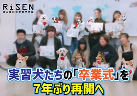 【岡山理科大学専門学校】実習犬たちの「卒業式」を７年ぶり再開へ