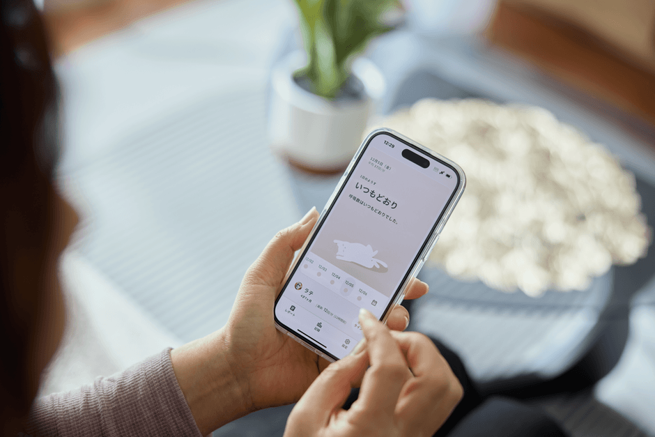 アプリ操作の様子
