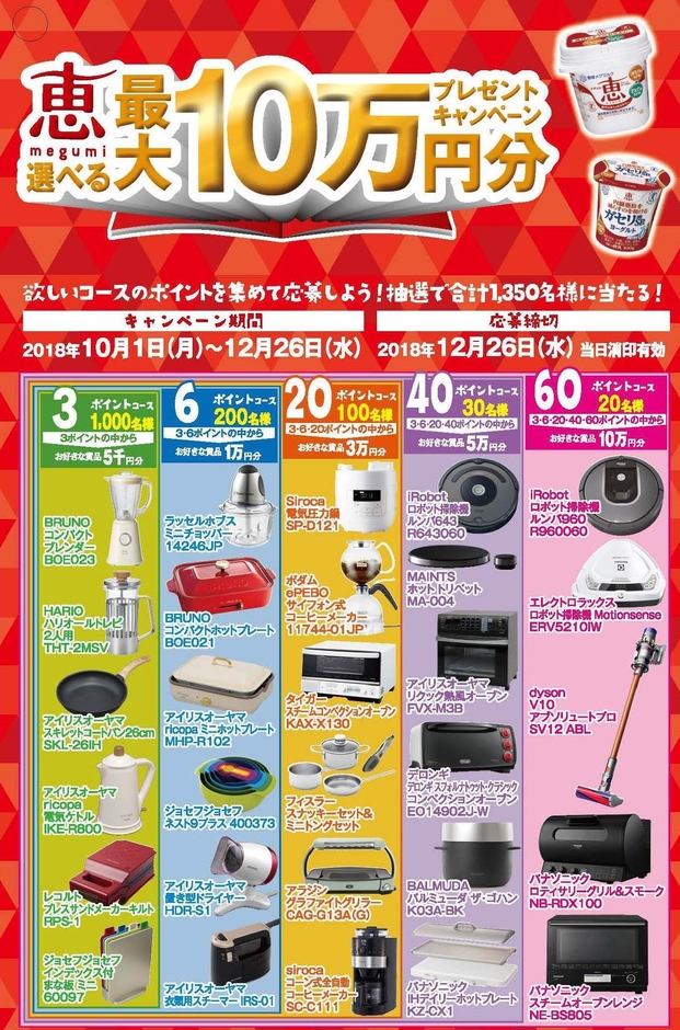 恵 megumi最大10万円分プレゼントキャンペーン