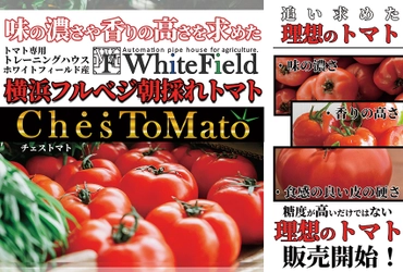 最先端スマート農業を活用し “横浜で最高のトマトづくり”を目指す「WHITE FIELD」、 そこで生まれたトマト「チェストマト」を原材料とした 「チェストマトジュース」を5名様にプレゼント！