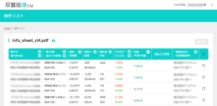 PDF 予測結果画面投稿前