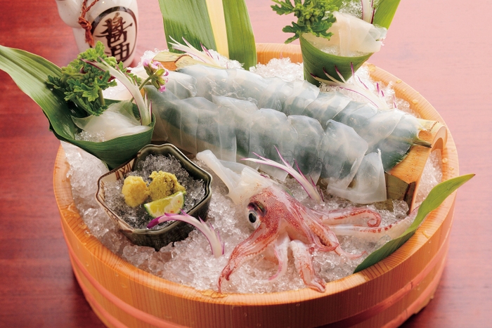 当店名物!泳ぎイカのお造り