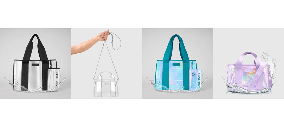 リゾートにも街歩きにもかわいいクリアトート