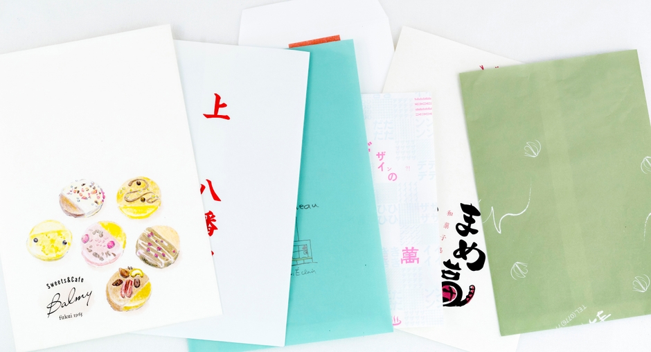 雑貨、神社、洋菓子店など風合いを活かしたデザイン