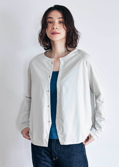 オーガニックコットン天竺ラグランカーディガン 税込7,590円