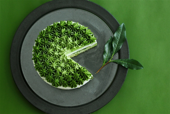 緑のグラデーション ~3種の濃度別抹茶クリーム~