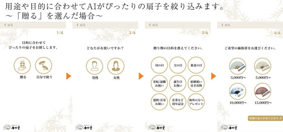 ~「贈る」を選んだ場合~