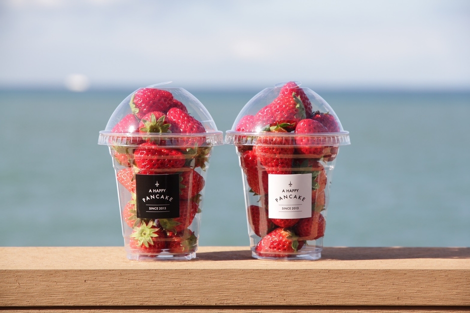 幸せのいちご農園の摘みたていちご