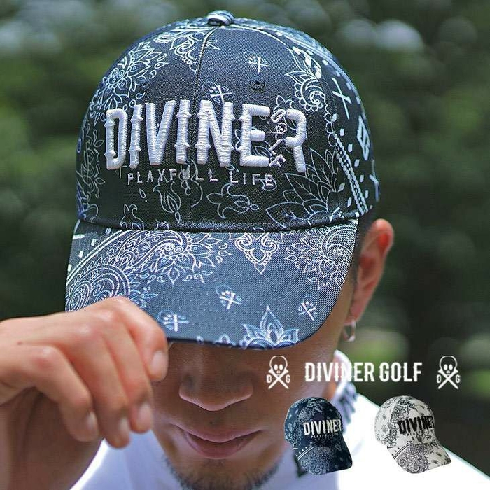 【DIVINER GOLF】ペイズリー柄キャップ