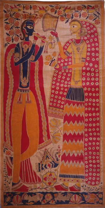 Photo.03 クリシュナとラーダー(1985年 220×112cm) シーター・デーヴィー