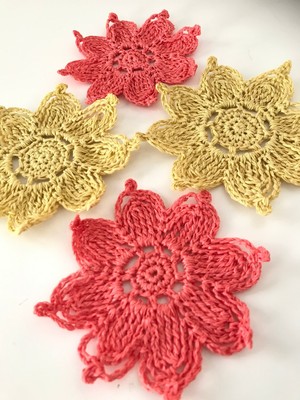和紙のお花コースター