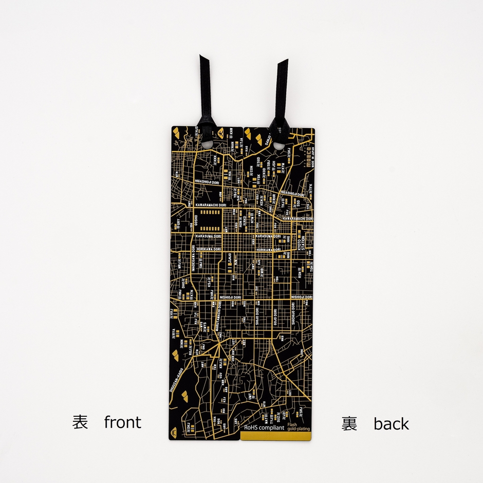 京都回路地図　基板アート栞　黒　両面