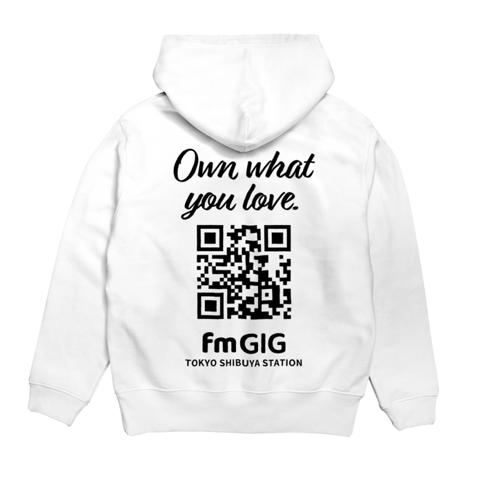 パーカー裏面デザイン（ホワイト）