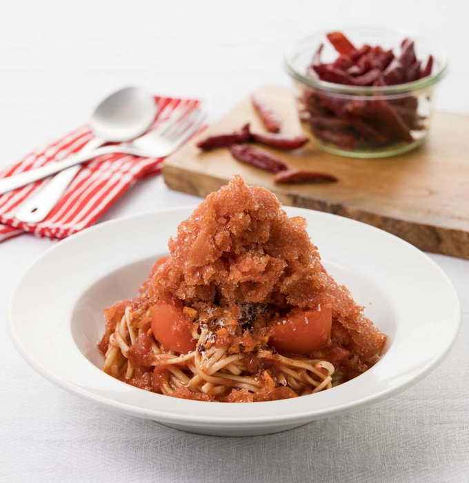 ~トマトかき氷をかける~ RED HOTアラビアータ