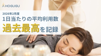 リラクゼーション業界「魔の2月」を打破。ホググが1日平均利用数で過去最高を更新、昨年夏季の繁忙期をも凌ぐ稼働を記録