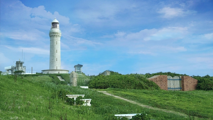 角島灯台(背景イラスト)