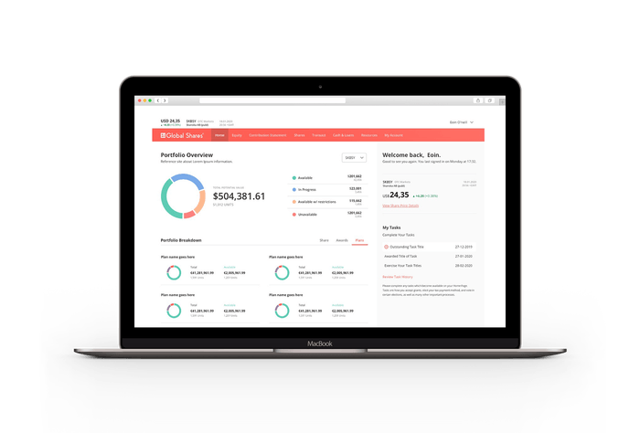 株式報酬制度管理システム 権利者用プラットフォーム(英語版)