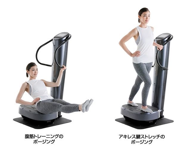 腹筋トレーニングとアキレス腱ストレッチのポージング