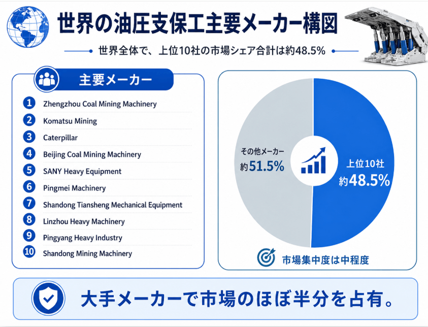 上記の図表/データは、QYResearchレポート「油圧支保世界市場調査レポート 2026-2032」から抜粋したものです。ランキングは2025年データに基づきます。最新データは、当社の最新調査データに準拠します。