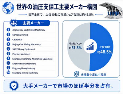 上記の図表/データは、QYResearchレポート「油圧支保世界市場調査レポート 2026-2032」から抜粋したものです。ランキングは2025年データに基づきます。最新データは、当社の最新調査データに準拠します。