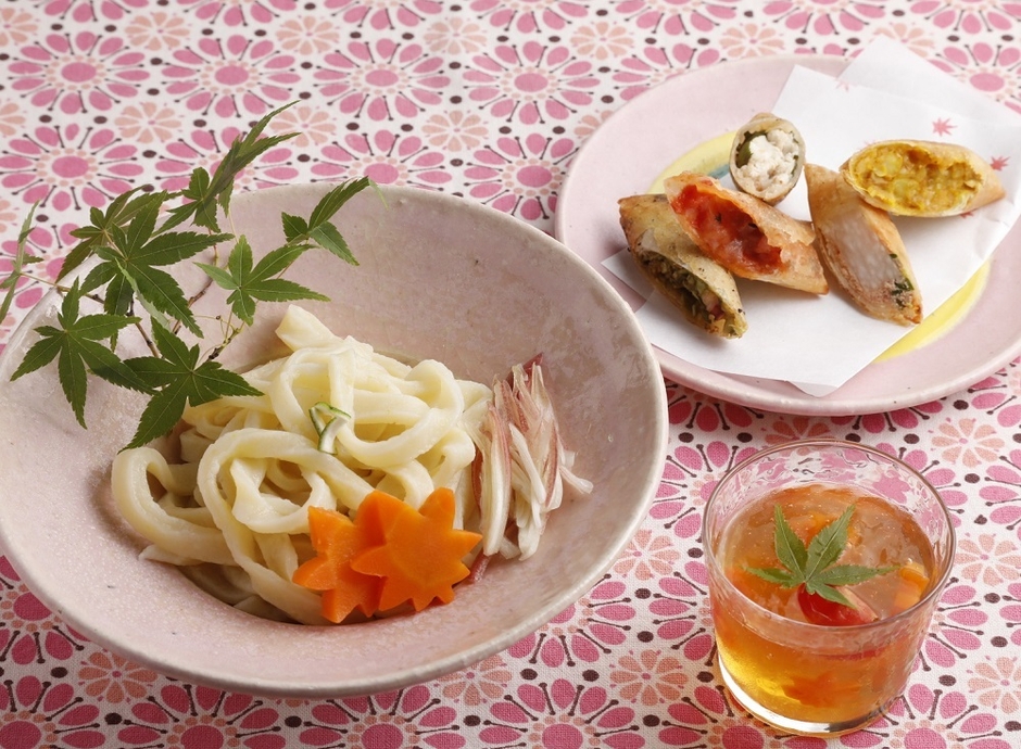 高校生部門準グランプリ:「ゆずうどん～虹色春巻き添え～」