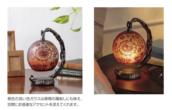 ムーミンガラスランプ置き