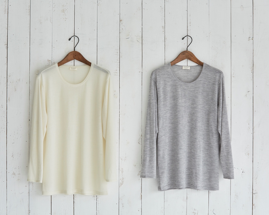 ユニセックス(無染色)とレディース(ライトグレー)／「暮らしとおしゃれの編集室」(主婦と生活社)／撮影：田中 信吾