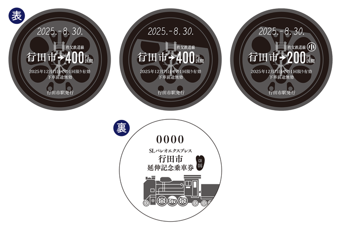 SLパレオエクスプレス行田市延伸記念乗車券　イメージ1