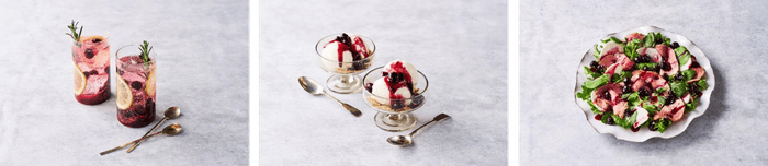 『ブルーベリーのソース』　アレンジメニュー