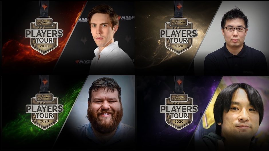2020プレイヤーズツアー・オンライン各大会の優勝選手(左上から右に1~4)