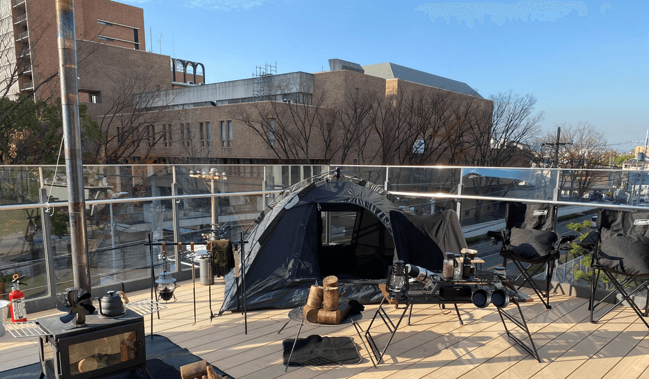 キャンパス内でのテント設営イメージ