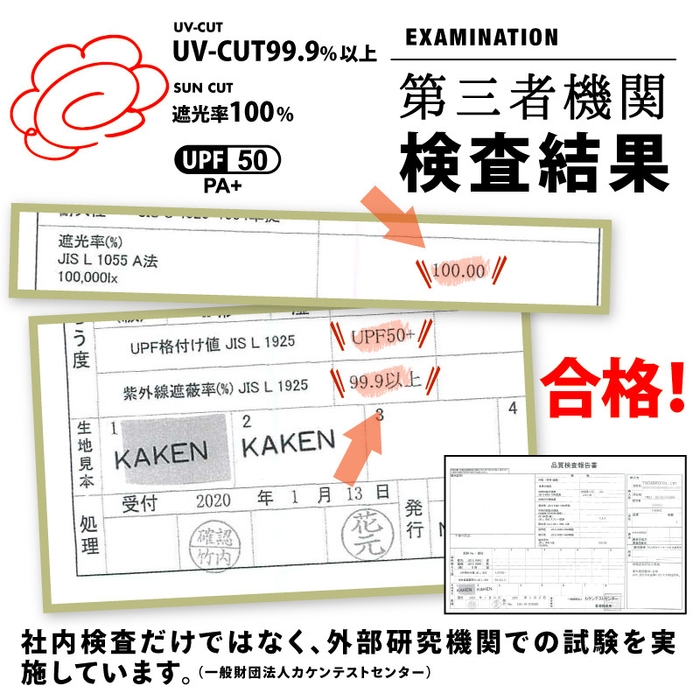 第三者機関での測定試験済み