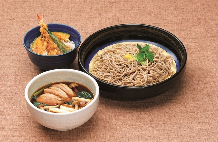 鴨汁そばとミニ天丼