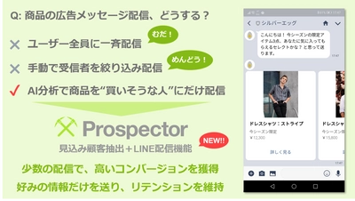 シルバーエッグ・テクノロジー、見込み顧客可視化AIツール 『プロスペクター』に、LINE配信機能を追加