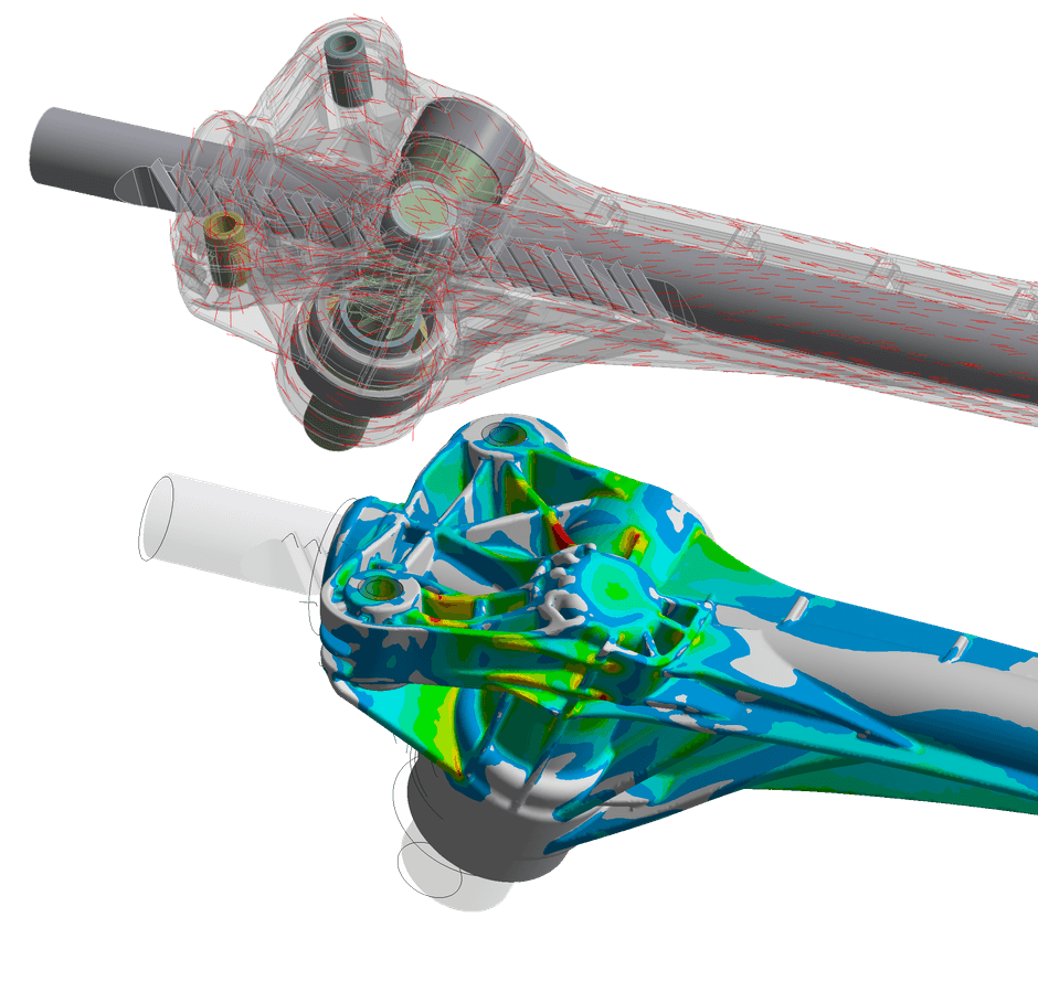 Ansys Mechanicalによるステアリングコンポーネントのシミュレーション