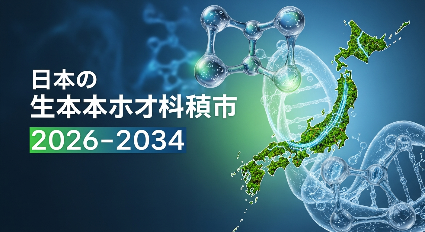 日本のバイオマテリアル市場は、2034年までに USD 22,070.2 Million に達すると予測されており、CAGR 11.40% を示す見込みです。