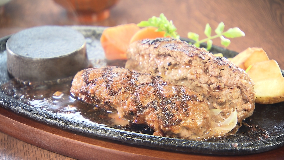 富山 網焼きハンバーグ