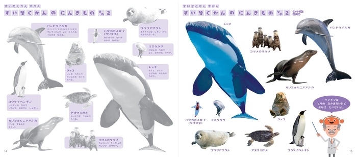 「すいぞくかんのにんきもの その2」シールと台紙