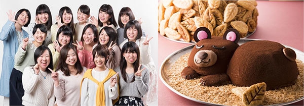 写真右:メニュー一例「くまさん春ですよ」