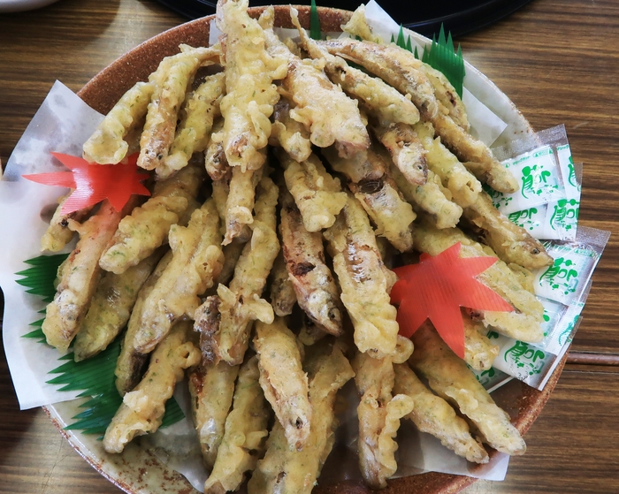 ワカサギの天ぷら(調理の一例)