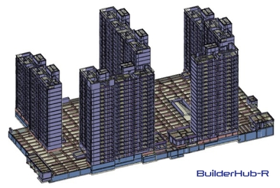 大規模プロジェクトのBIMモデルも図面から短時間で生成可能
