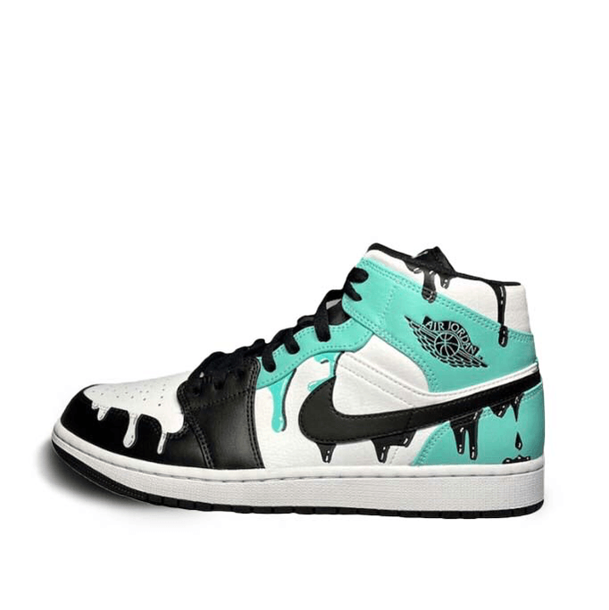 AJ1 MID FLOWDOWN OREO MINT