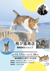 写真家 五十嵐 健太の飛び猫10周年記念　 「島猫そらら写真展」を12月20日から北千住マルイにて開催