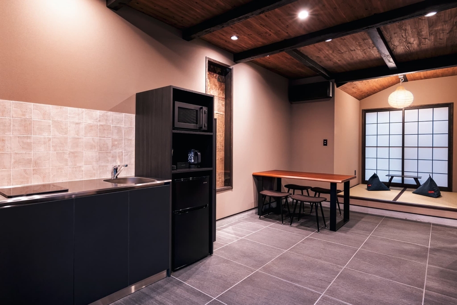 キッチンが備わるリビングスペース