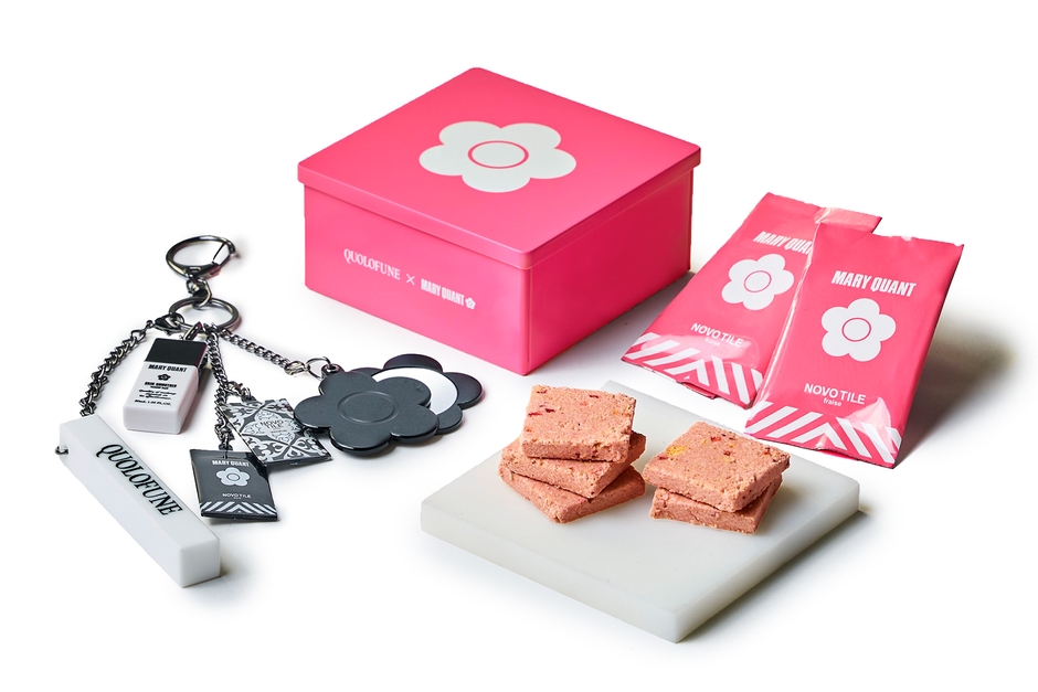 「QUOLOFUNE×MARY QUANT」ノボタイル缶フレイズ(チャーム付き)