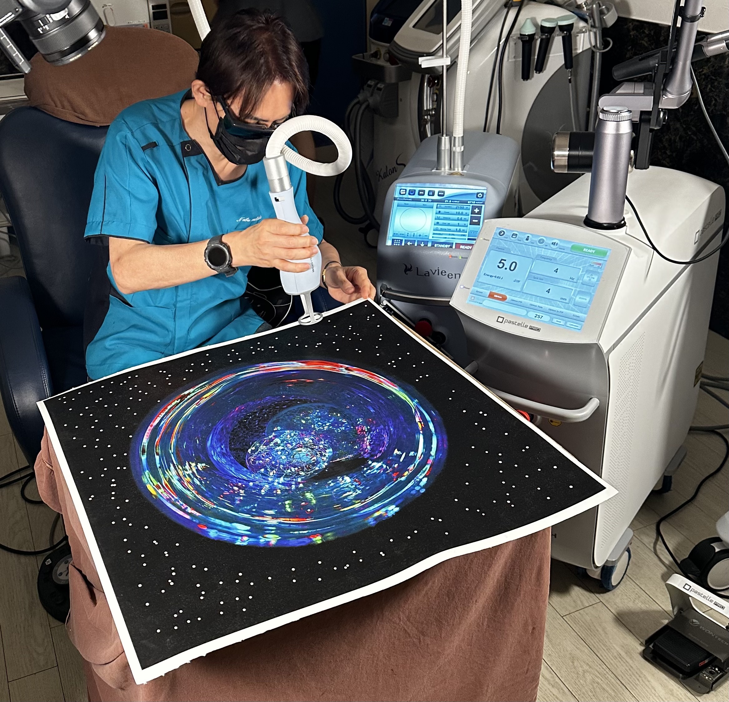 アート創作中のNobu Suetake