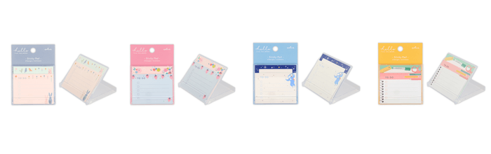 左からナチュラル、スウィート、ユーモア、クラフト柄