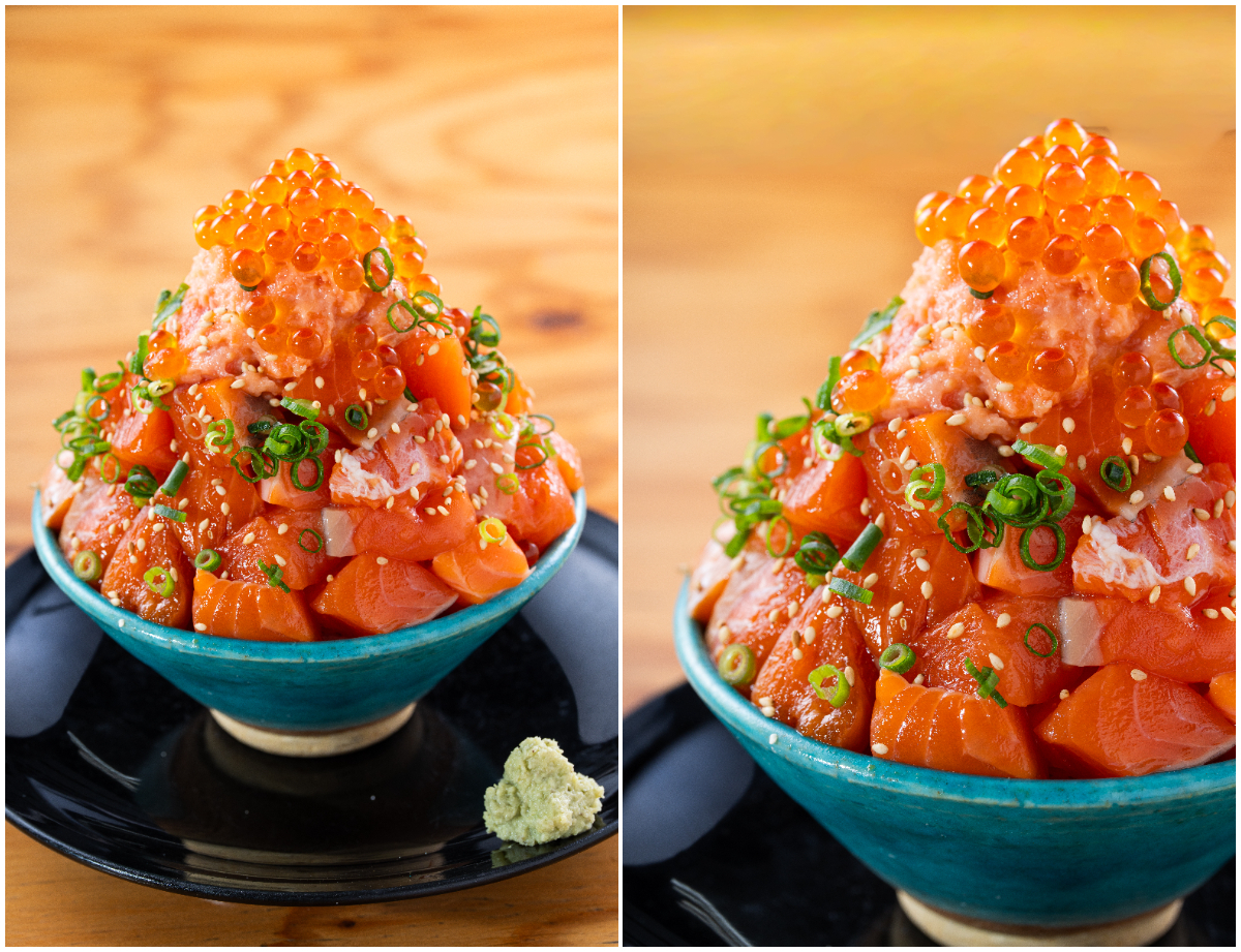 サーモンてんこもり丼